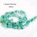 Polished green aventurine irregular crystal chips strand for jewelry making 16 inches - Green Aventurine