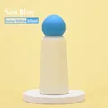 Gourde 350ml blanc ivoire en acier inoxydable avec bouchon bleu sphérique créatif - 350ml / Bleu Mer