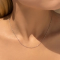 Elegant S925 sterling silver twist snake chain necklace in minimalist silver finish - 925 Silver / Water Wave Chain