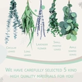Dried plant bouquet variant with circular leaves, lavender, and apple shaped leaves - ££££005 - Five-piece Set £££££