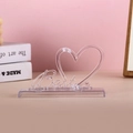 Transparent acrylic heart-shaped Best desktop ornament with a stable rectangular base - Heart-shaped Base