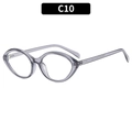 Cat-eye zonnebril met transparant lichtgrijs montuur en moderne UV-beschermende lenzen - Transparant Grijs Frame Heldere Lenzen