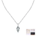 Marquise cut moissanite necklace in S925 sterling silver with GRA certification card - Marquise Cut (MSN0139)