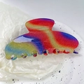 Y2K rainbow gradient hair claw clip with sparkling glitter finish for women - 14# Multi-color Gradient