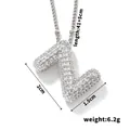 Collier argenté avec pendentif lettre Z orné de zircons cubiques brillants - Lettre Z