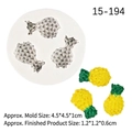 Silicone pineapple mold for fondant and clay DIY crafts with small pineapple replicas - Pineapple (15-194) / Gray