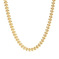 Minimalist 18K gold wheat chain necklace featuring elegant leaf pattern link design - Wheat Ear Necklace