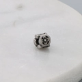 Retro titanium steel barrel bead with cross engraving in antique silver finish - Cross Relief Design (KLJ9059-KJX)