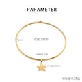 Girocollo dorato in acciaio inossidabile con ciondolo a stella stile minimalista - Oro (KN298470-Z)