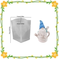 Silicone mold for dwarf gnome candle making, watering can gnome style with dimensions - Gnome in Watering Can 001