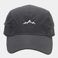 Schnelltrocknende graue Baseballkappe mit Bergstickerei für Outdoor und Wandern - Verstellbar / Dunkelgrau