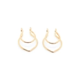 Golden double-layered U-shape non-piercing heart nose ring clips for women - Gold