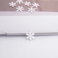 Gros plan d'un pendentif flocon de neige en argent pour bijoux DIY et breloques de bracelet - Style Flocon de Neige / Argent Sterling S925