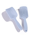 Light blue vented hairbrush set showing front and back views for voluminous styling - Square Mosquito Shape / Square Blue