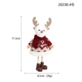 Christmas plush reindeer ornament with gold antlers and red knitted sweater for tree decor - Winter Hat Reindeer (2023B-4)
