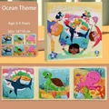 Educational ocean animal magnetic puzzle set for kids featuring shark and turtle themes - Ocean Theme [3-in-1 Magnetic Book]