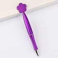Creative purple flower shaped ballpoint pen with a sleek ergonomic barrel design - Flower / Purple