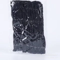 Single pack of black disposable non-woven headbands in a transparent plastic wrap - 100pcs/pack / Black