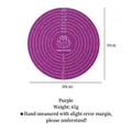 Tapis de cuisson rond en silicone violet 30cm avec échelles de mesure et logo fête - Violet