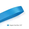 6mm Aegean Sea Blue polyester satin ribbon with color code 327 for gift wrapping - Aegean Blue(327)