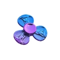 Blue-purple gradient fidget spinner toy with metallic finish for stress relief - New Gradient Dazzling Cobra