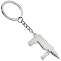 Mini metal wrench keychain featuring a realistic silver electric drill model pendant - Electric Drill