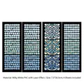 Set of 4 blue and yellow laser PVC alphabet and number stickers for card decoration - 4# Romantic Blue Island (4 Sheets Set)