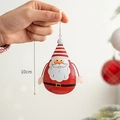 Decorazione natalizia in metallo dipinto di 10 cm a forma di Babbo Natale da appendere - Babbo Natale Cicciottello