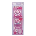 Cute violet phone themed cartoon stickers with laser glitter finish and bear patterns - Purple - Phone Rabbit