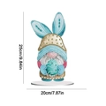 Kit de pintura de diamante DIY de gnomo de Pascua con orejas de conejo y huevo - Gnomo con orejas de conejo Adorno