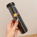 Elastic black hair ties for high ponytail in a transparent cylindrical container - 100 Pcs Jar / 6# Black Series