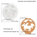 Polar bear mountain silicone mold for DIY candle holders and forest resin crafts - Polar Bear Insert Plate Mold