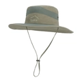 Chapeau de soleil extérieur bicolore kaki et gris avec broderie sport et cordon - Vert Armée (9233)