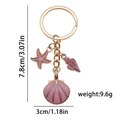 Schlüsselanhänger mit rosa Seestern und Muschel in Roségold für Damenhandtaschen - Rosa Seestern Muschel Schnecke