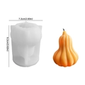 Silicone pumpkin mold for candle making, 9.2cm tall with finished orange resin craft - No.2 Pumpkin / 7.2cm x 9.2cm