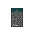 Stickers à ongles gaufrés 3D flocons et plumes avec support adhésif ultra-mince - TS-1955 Grosse Neige Plume d'Oie - Nouveau Relief