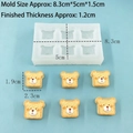 Molde de silicona mini oso para repostería DIY y chocolate con tamaño de producto terminado - 9178-Mini Oso Tostada