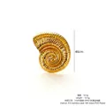 Exaggerated golden spiral conch shell ring in 18K gold plated stainless steel - Gold 46mm Large Conch Ring