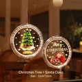 Suspensions de Noël LED 21cm avec motifs bonhomme de neige et Père Noël lumineux - Ensemble Sapin de Noël + Père Noël