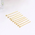 10-piece set of 18k gold plated ball head pins for professional DIY jewelry making - 1.8mm Ball Pin 0.6x20mm / 18K Gold