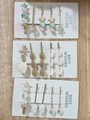 Starfish and shell hair clip set with artificial pearls on a wooden background - Conch Set