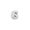 Pendentif lettre G évidée en argent poli fabriqué en acier inoxydable - Lettre G / Acier
