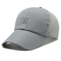Casquette de baseball grise à séchage rapide avec filet et broderie R pour le soleil - Réglable / Gris