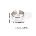 Silver hollow heart-patterned open ring made of durable titanium steel for women - TYR0515 / Silver Heart Hollow