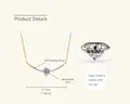 S925 sterling silver mermaid tear necklace with 5mm D color VVS1 moissanite stone - Gold - Smile Single Diamond (0.5ct)