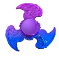 Fidget spinner με τρία φτερά και μπλε-μοβ διαβάθμιση σε καθαρό λευκό φόντο - Διαβαθμισμένο Εκθαμβωτικό Φτερό Αετού