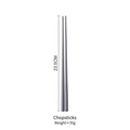 Vintage silver-gray 304 stainless steel chopsticks with matte finish, 23.5cm length - Chopsticks