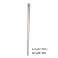 Single pair of 27cm silver 304 stainless steel square chopsticks weighing 39g - 27cm / Hot Pot Chopsticks/Serving Chopsticks / Silver
