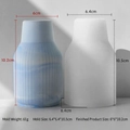 Stampo in silicone per vaso in resina marmorizzata blu con design a righe e dimensioni - Stile Vaso J-299b (J-299b)