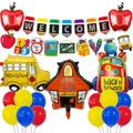 Set decorazioni festa per rientro a scuola con palloncini a scuolabus e banner - Set di Banner per il Ritorno a Scuola